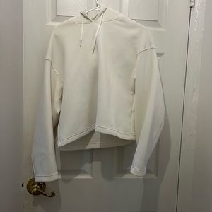 Uniqlo white hooded sweatshirt
